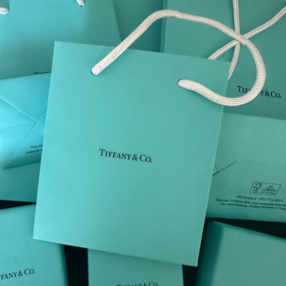 Authentic Tiffany Bags and Boxes with filler and ribbon - Picture 6 of 8